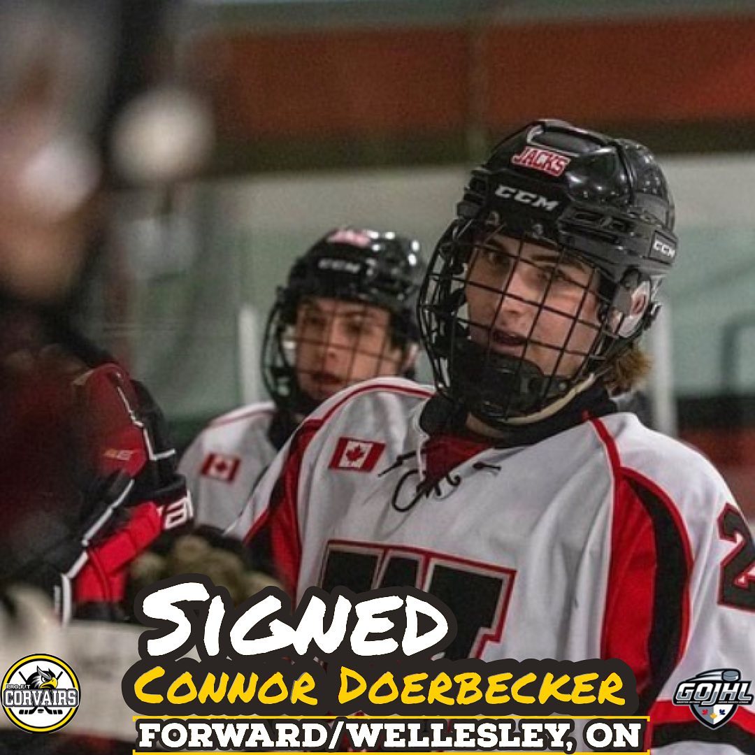 ✍️SIGNED: We are thrilled to have inked Connor Doerbecker for the upcoming season. Connor is coming off his first season of Junior hockey with the Wellesley Applejacks and a taste of GOJHL action with the Cambridge RedHawks. Connor possesses a great shot release which helped him be one of the top rookies in the PJCHL and find himself on the scoresheet often. Welcome to the Nest Doerby!