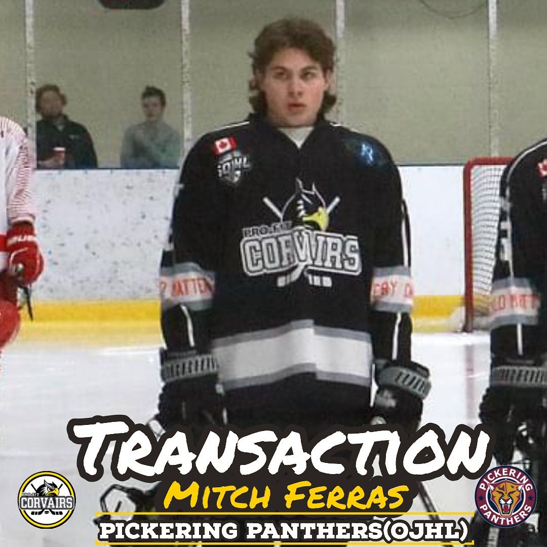 We’d like to thank Mitch Ferras for his contributions to our program on and off the ice! We wish Mitch the best of luck as he joins the OJHL @PanthersOJHL !