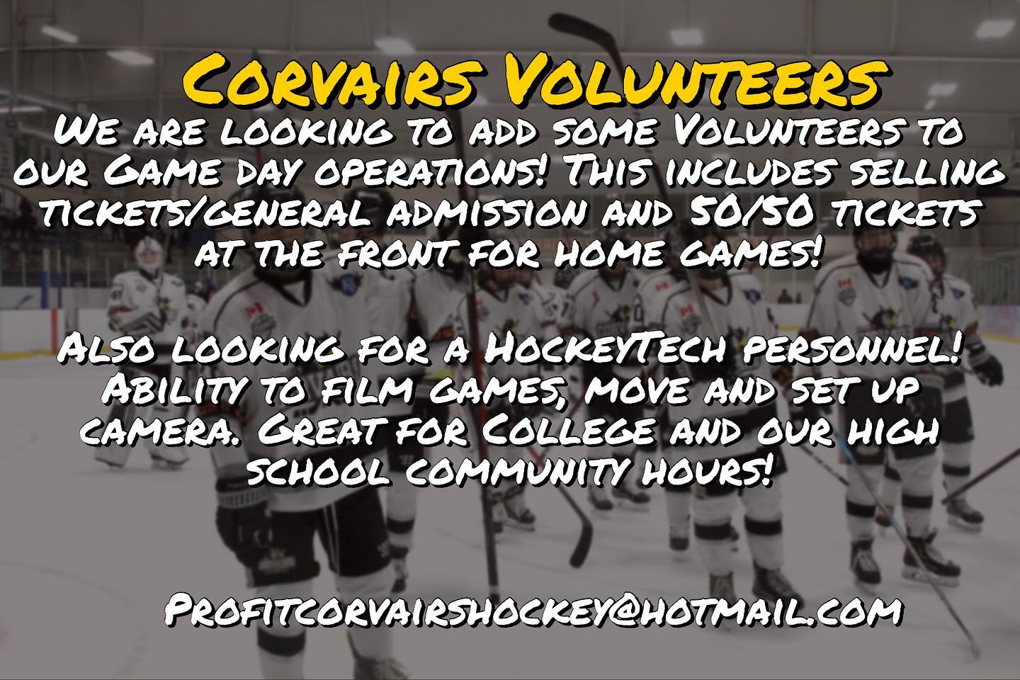 🚨🚨: We are looking to add some volunteers for the upcoming season! Volunteers are a crucial backbone to any junior sports team! It’s a rewarding experience that creates many memories. Also stay tuned next few days for more signings and trades!